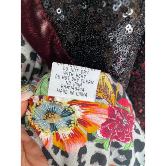 NWT Johnny Was Bohemian Glam Ombre Sequin Alicia Kimono L - Picture 12 of 13